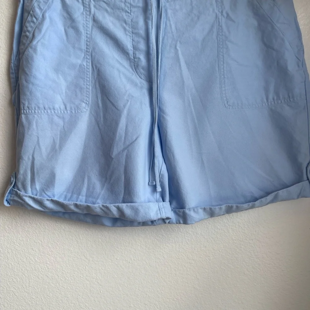 Kim Rogers Light Blue Drawstring Casual Shorts Size‎ L